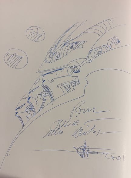Druillet - Dedicatoria: «Urm, el loco». Edición pu
