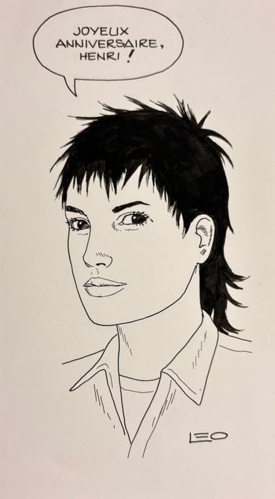 Leo - Dedicatoria: Magnífico dibujo a tinta china 