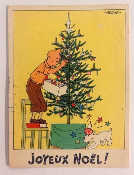 Tim und Struppi-Weihnachtskarte: Tim und Struppi s