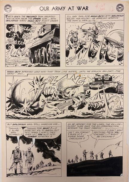 Joe Kubert - Lámina original: Lámina 10 de *Our Ar