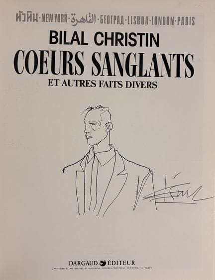 Bilal - Dedicatoria: «Corazones sangrientos». Edic