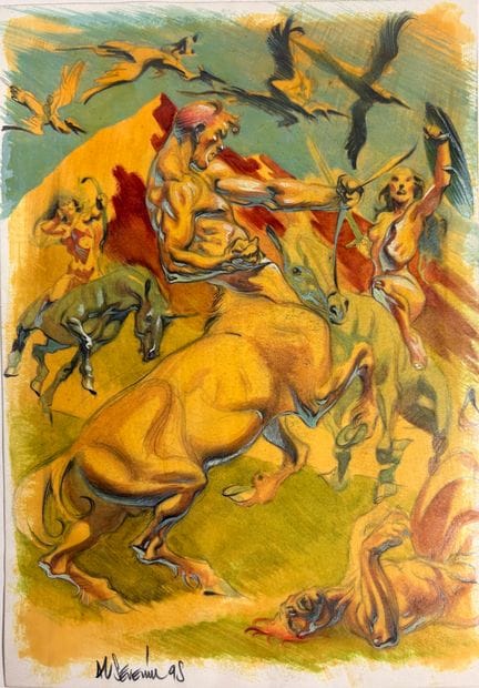 Séverin Al - Original Drawing: A stunning color il