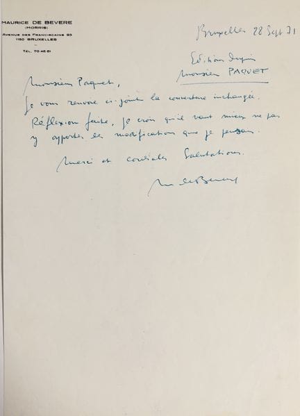 Morris - Handwritten letter dated September 28, 19