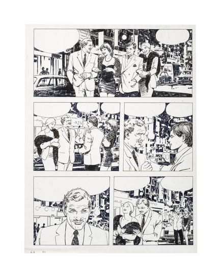 Manara, „Rendez-vous fatal“, Tafel Nr. 1 in Tusche