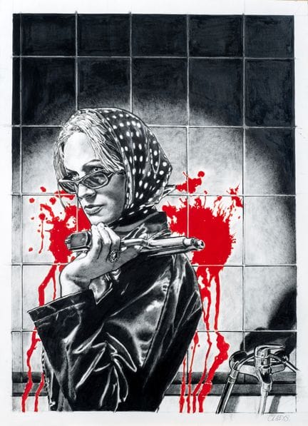 Claeys, *The Bloody Bathroom*, an illustration in 