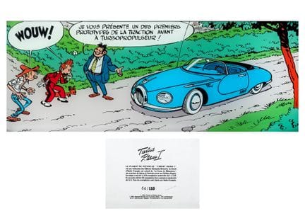 Franquin, “Turbo-Rhino 1” plexiglass plate, publis