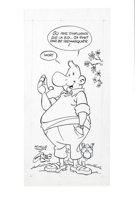 Greg, "Homage to Hergé, Tintin, and Snowy," an ill