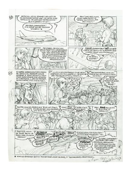 Walthéry, Natacha, Zeichnung Nr. 8 in Bleistift (T