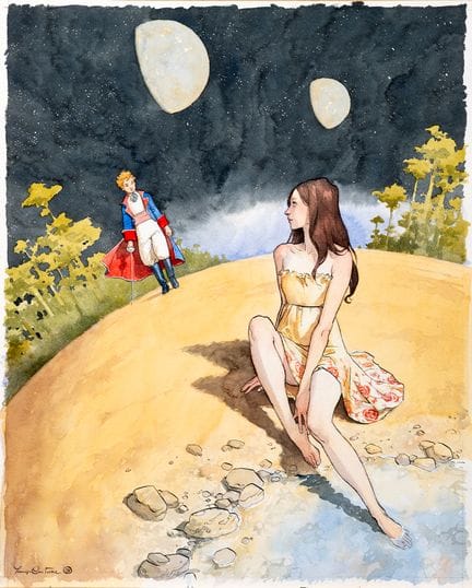Critone, Illustration in Tusche und Aquarell, die 