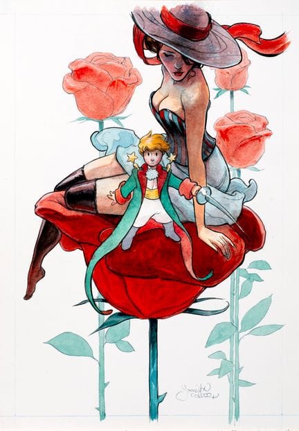 Yannick Corboz, watercolor illustration depicting 