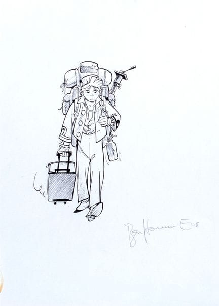 Mathieu Bonhomme, Spirou, a set of two illustratio