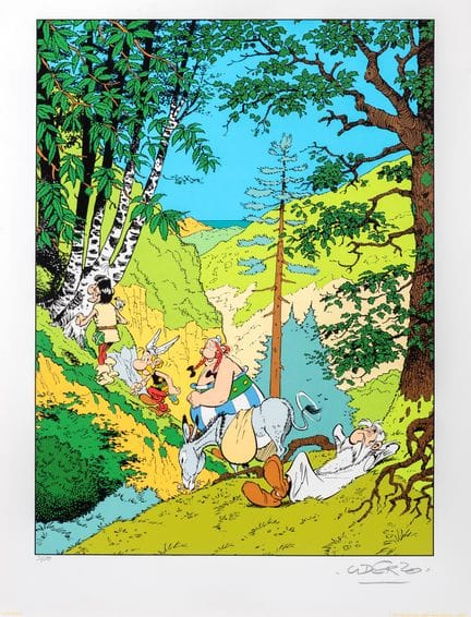 Uderzo, Astérix, sérigraphie «Astérix en Corse» , 