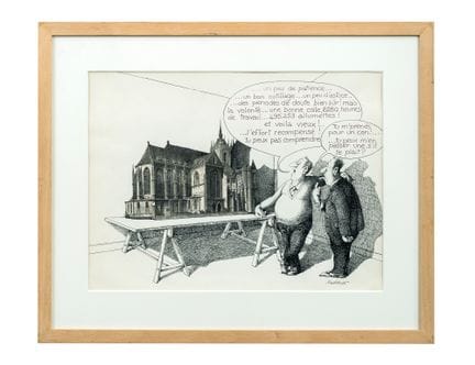 Serre, an illustration in India ink (and printed c