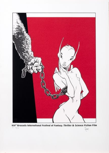Frank Pé, silkscreen print from the 21st Brussels 