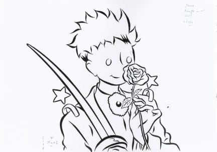 Walter Minus, an India ink illustration depicting 