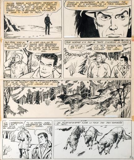 Forton, Bob Morane, page 44 in India ink from the 