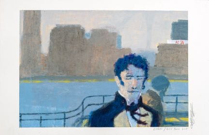 Denis Deprez, acrylic illustration on paper depict