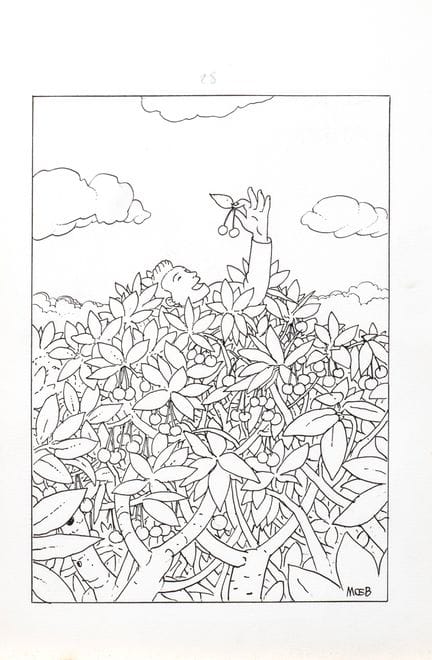 Moebius, illustration n°25 à l'encre de Chine sur 