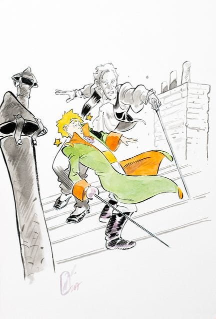 Alary Pierre, an illustration in India ink, waterc