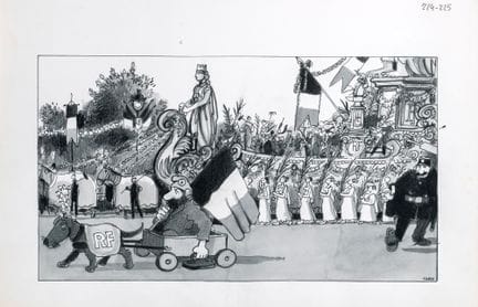 Tardi, grande illustration au lavis et au crayon g