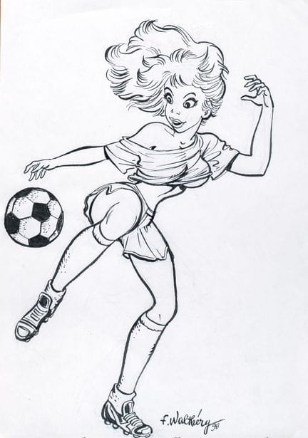 Walthéry, an India ink illustration for a silkscre