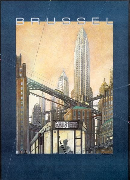 Schuiten, „Les Cités obscures“, Reproduktion „Le T