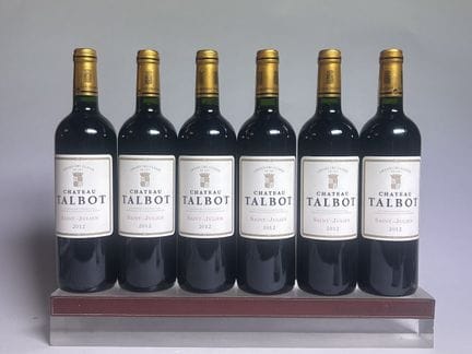 6 bottles of Château TALBOT 2012 - 4th GCC Saint-J