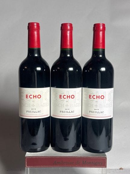 3 bottles of ECHO from LYNCH BAGES 2010 - Second W