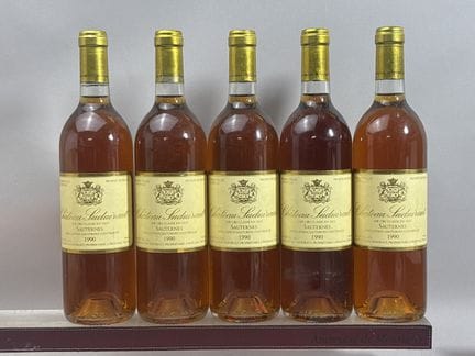 5 Bottles of Château SUDUIRAUT 1990 - 1er Cc Saute