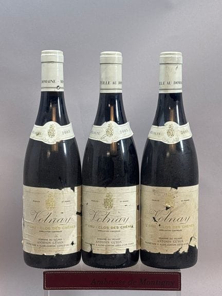 3 Bottles of VOLNAY 1er Cru Clos des Chênes 2003 -