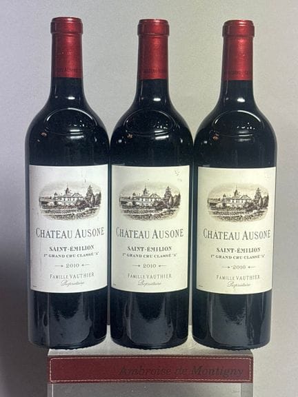 3 Bottles of Château Ausone 2010 - First Growth, S