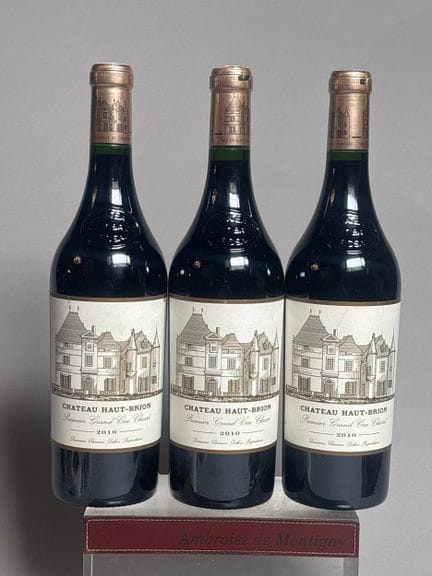 3 Bottles of Château Haut-Brion 2010, 1er GCC Grav