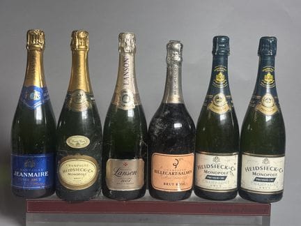 6 Bouteilles CHAMPAGNES DIVERS Dont BILLECART SALM
