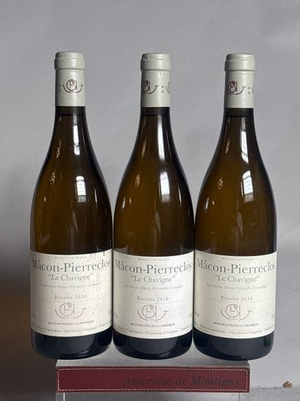 3 Bottles of MÂCON-PIERRECLOS "Le Chavigne" 2010 -