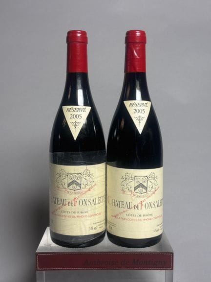 2 Flaschen RAYAS – Ch. de FONSALETTE 2005 – Côtes 