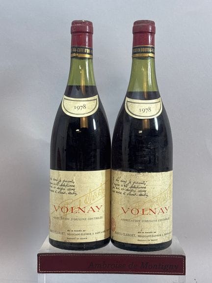 2 Bottles of VOLNAY 1978 - Raoul CLERGET 
Labels a