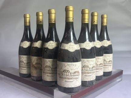 7 bottiglie di VOUVRAY "Le Mont" 1990 - Domaine HU