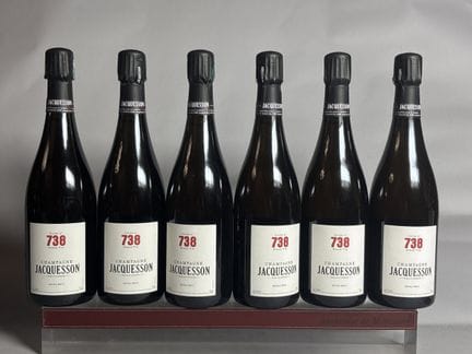 5 Bouteilles CHAMPAGNE JACQUESSON N°738 base 2010 