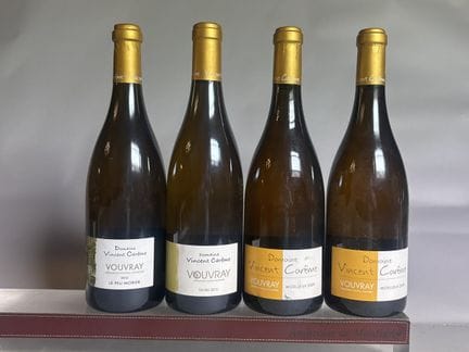 4 bottiglie di VOUVRAY 2009, 2012, 2015 - Vincent 