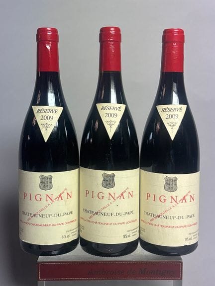 3 bottiglie Ch. RAYAS "PIGNAN" 2009 - CHÂTEAUNEUF 