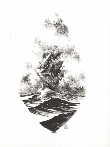 * RIFF REB'S (né en 1960)
Le loup des mers
Encre d