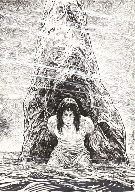 Christophe BEC (né en 1969)
Thorgal au rocher des 
