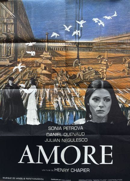 AMORE Henry Chapier 1974 80 x 120 cm Französisches