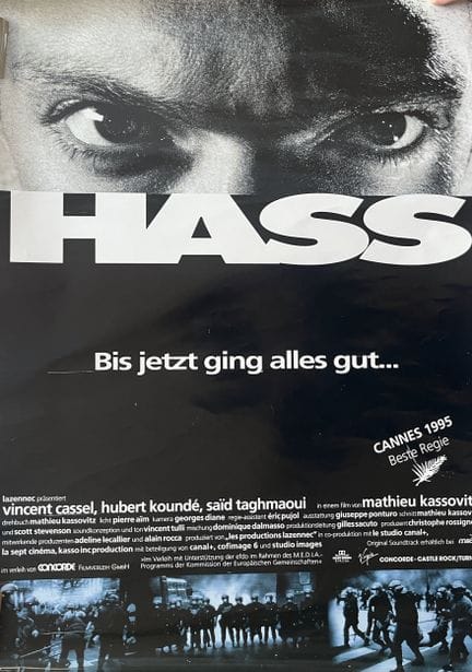 HASS / LA HAINE Matthieu Kassovitz 1995 60 x 84 cm