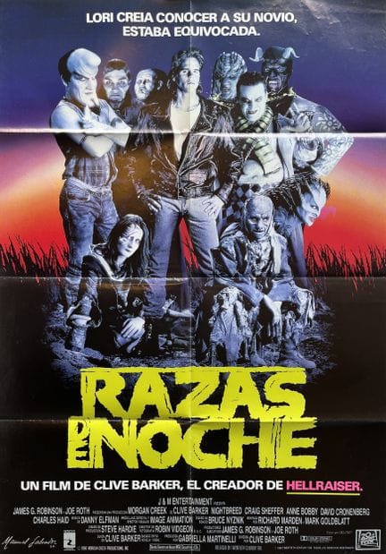 RAZAS NOCHE / NIGHTBREED Clive Barker 1990 70 x 10