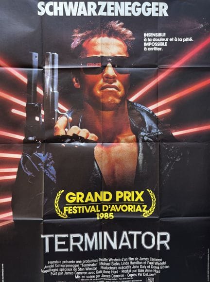 TERMINATOR James Cameron 1984 120x160cm Unsigned F