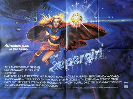SUPER GIRL Jeannot Szwarc 1984 100 x 70 cm Englisc