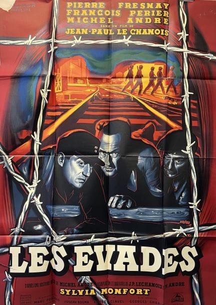 LES EVADES Jean-Paul Le Chanois 1955 120 x 160 cm 
