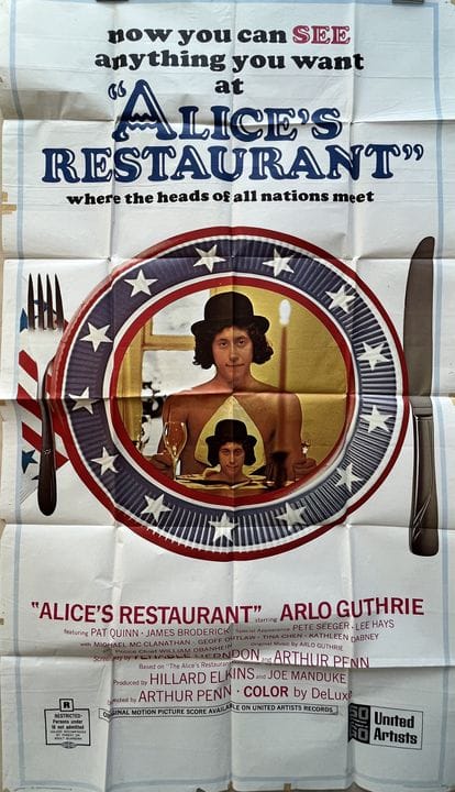 ALICE'S RESTAURANT Arthur Penn 1969 105x205cm (US 