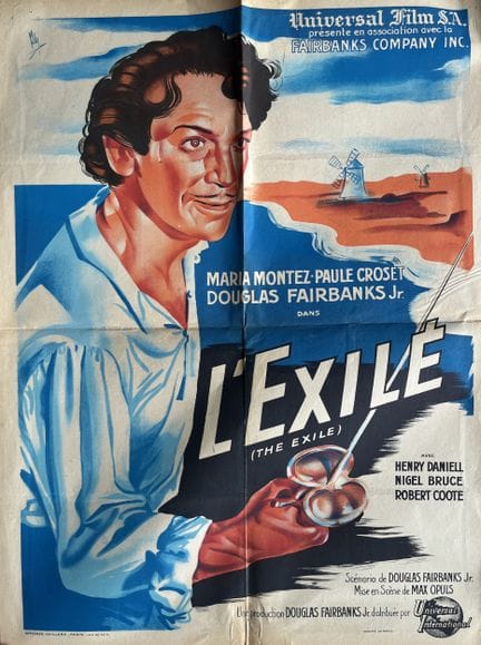 L’EXILÉ / THE EXILE Max Ophuls 1947 60 x 80 cm Fra